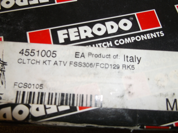 Ferodo Complete Clutch Kit for 1986 Honda ATC250R & 1986-1987 TRX250R Fourtrax